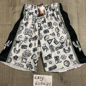San Antonio Spurs NBA Mitchell & Ness Doodle Swingman Shorts